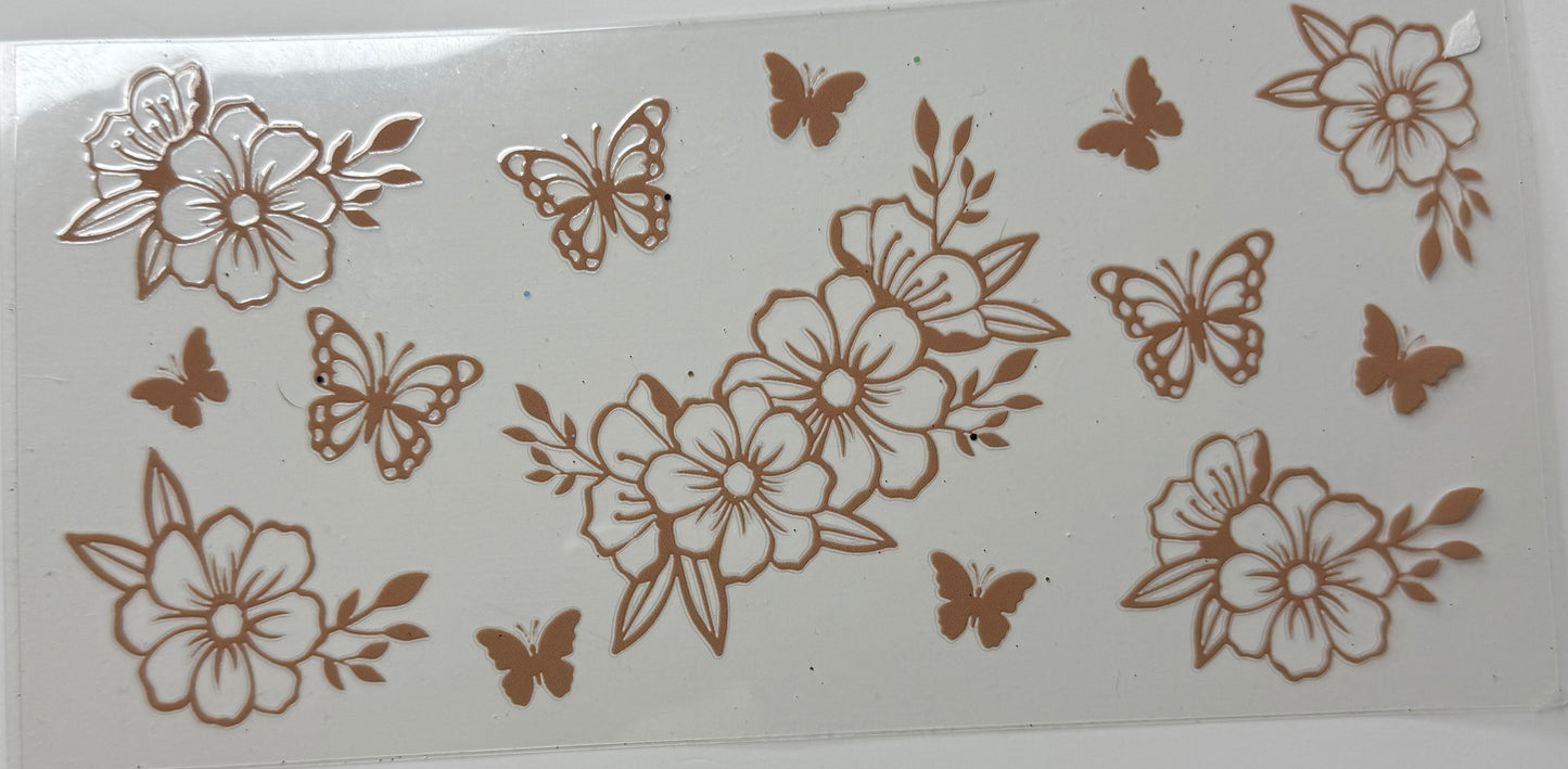 Gold butterflies