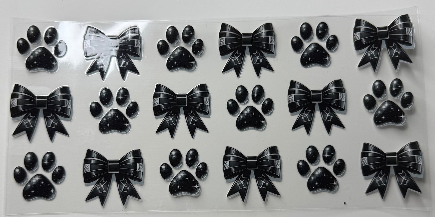 Dog mom bows plaid