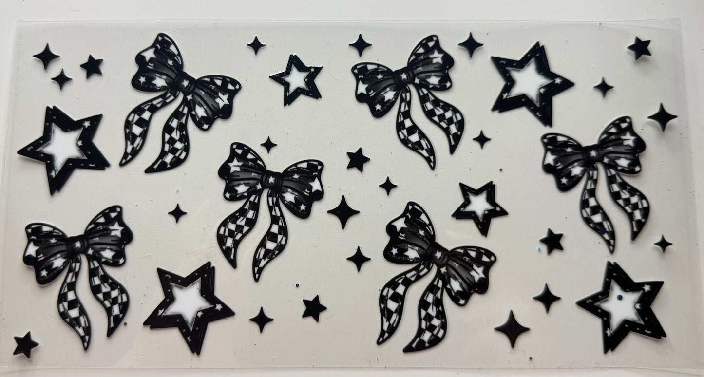 Checkered bows & stars