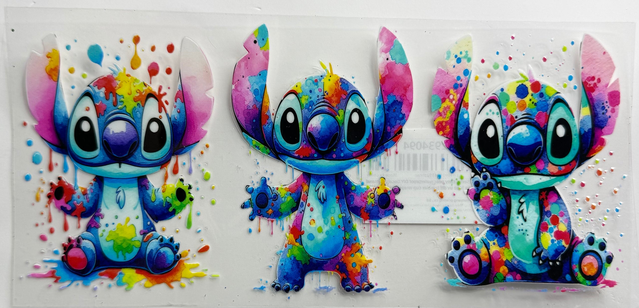 Paint splattered blue alien