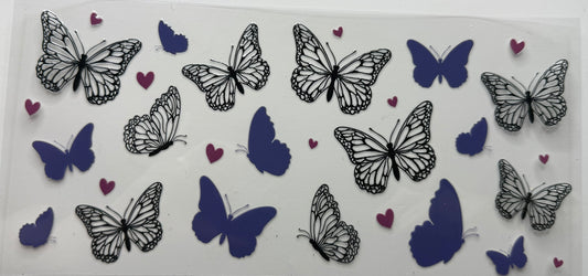Black/Blue Butterfly