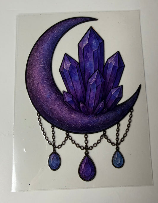 Purple Moon & Crystals