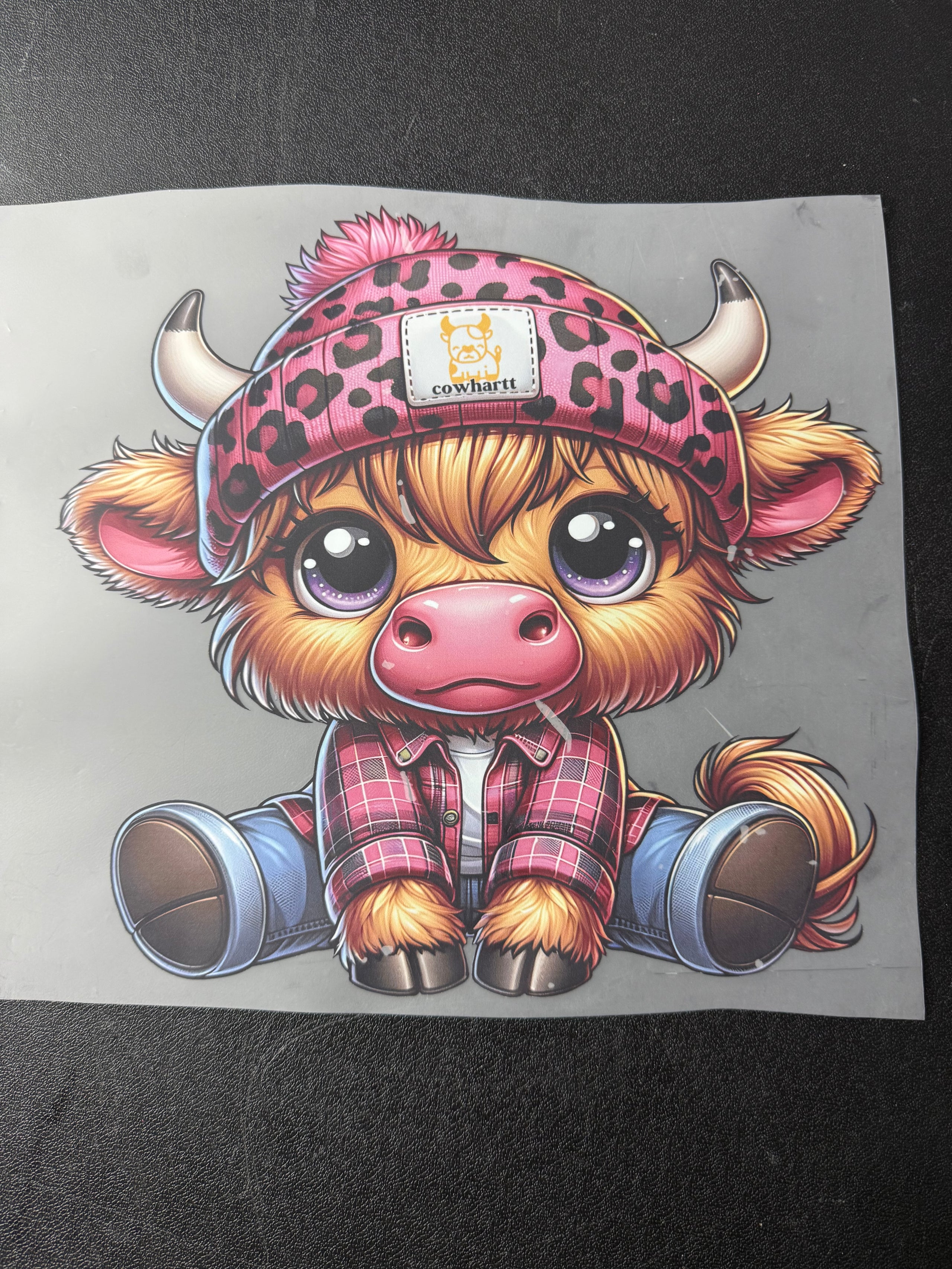 Pink leopard cow