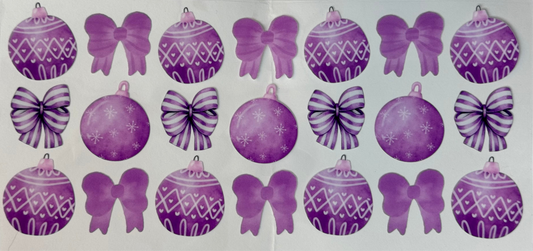 Purple Ornaments & Bows