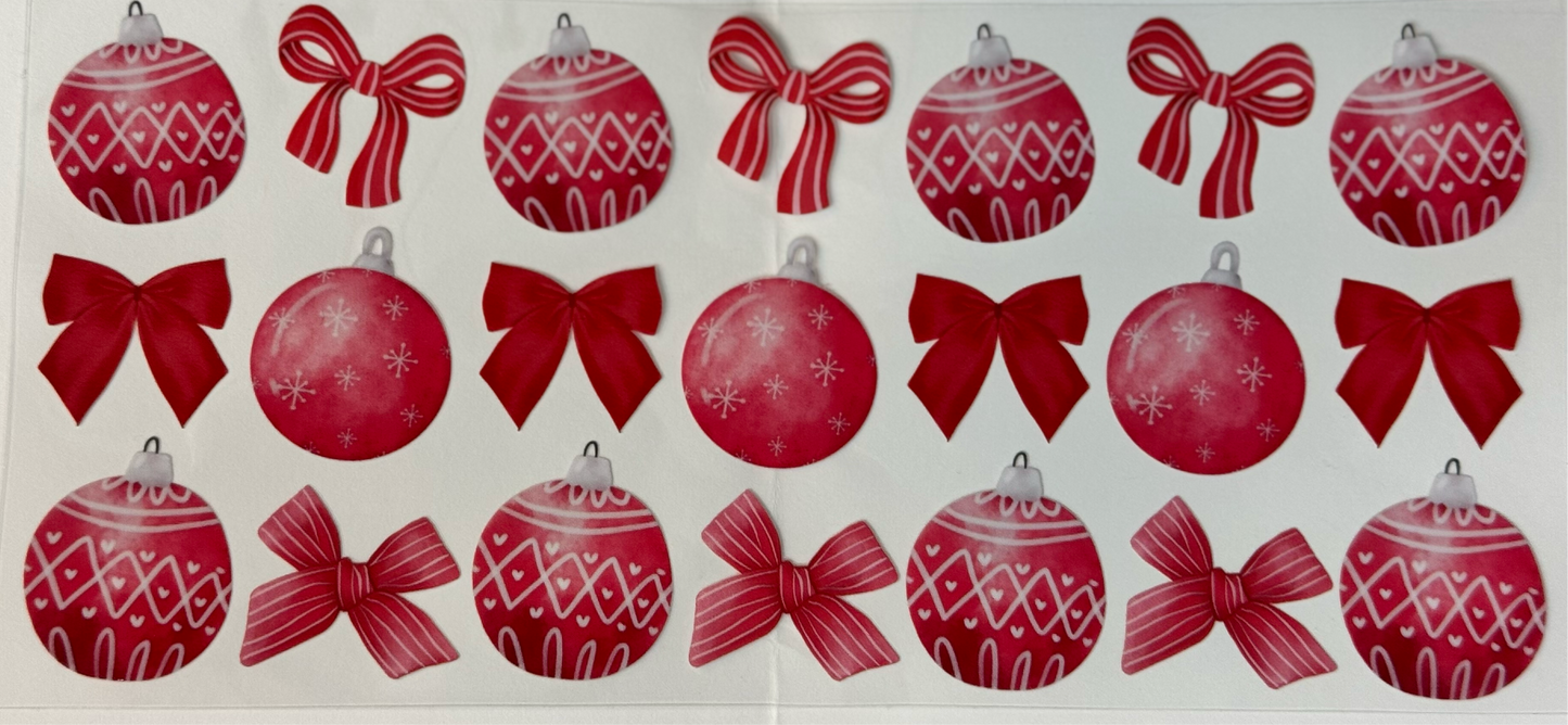 Red Ornaments & Bows