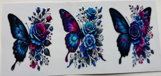 Blue/Pink butterflies