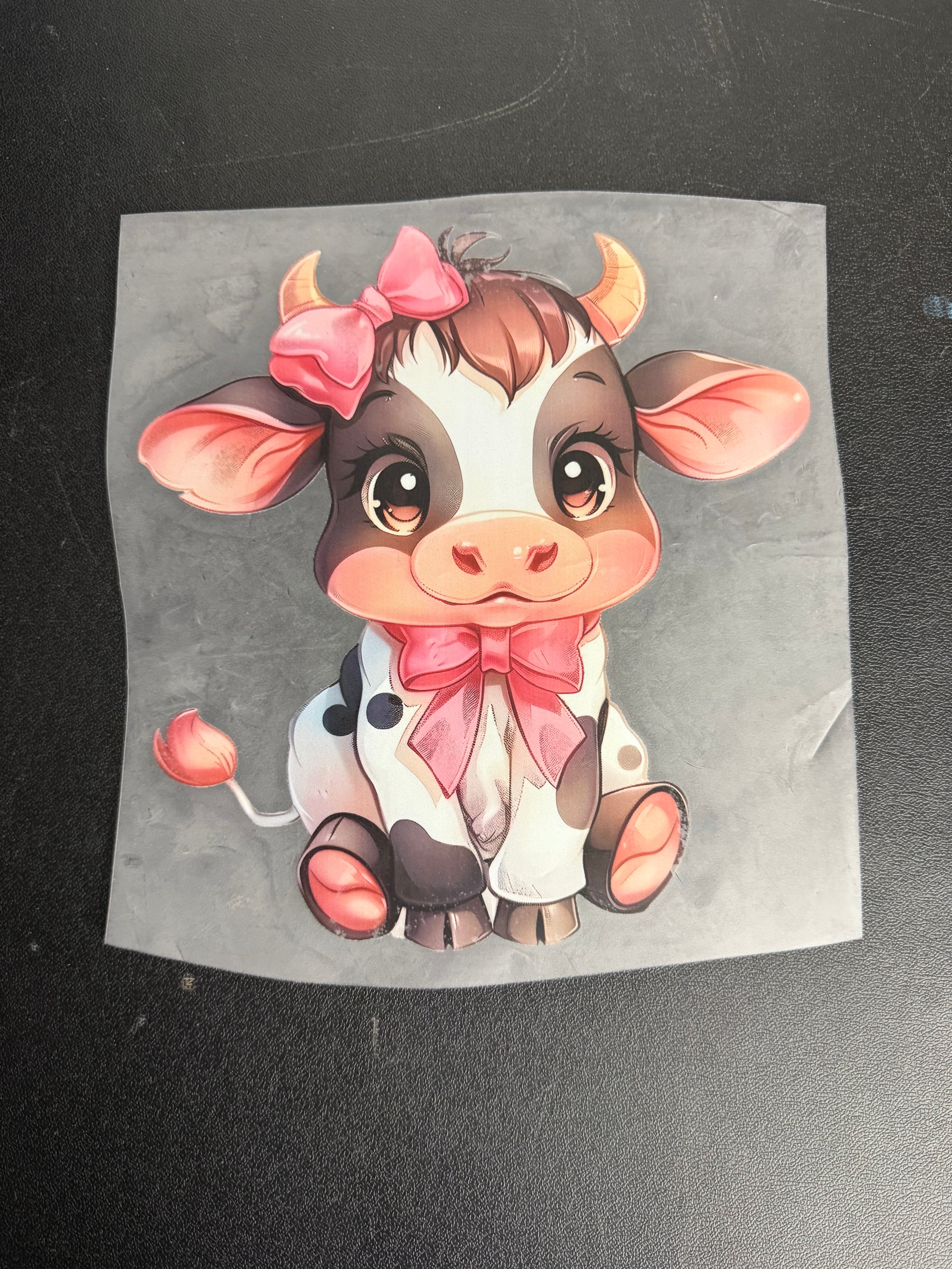 Pink bow cow