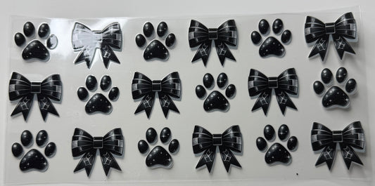 Dog mom bows plaid