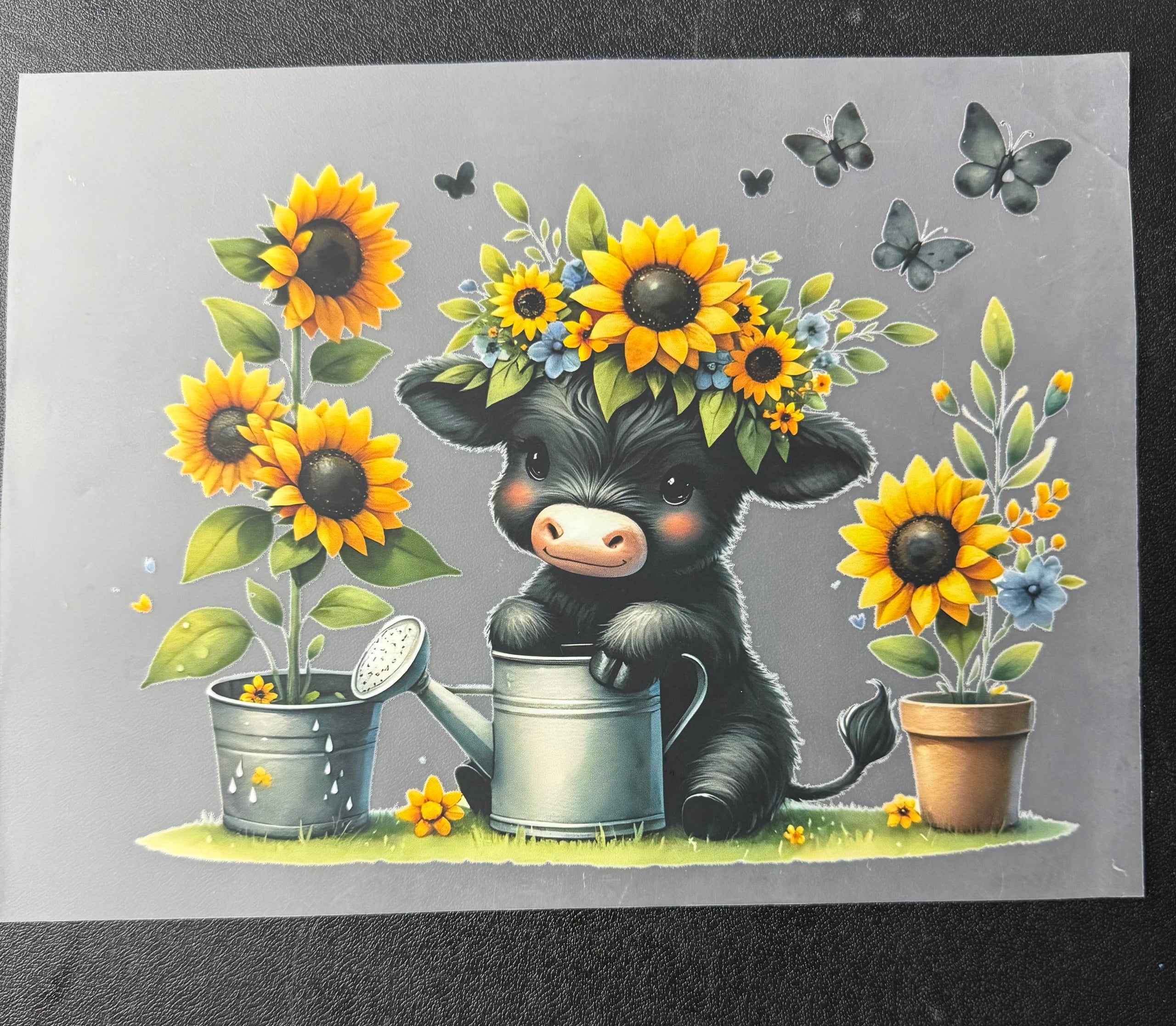 Sunflower black cow