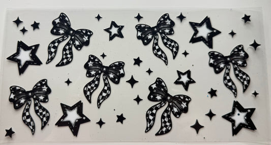 Checkered bows & stars