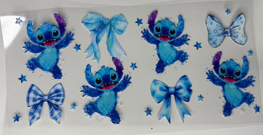 Blue alien and bows