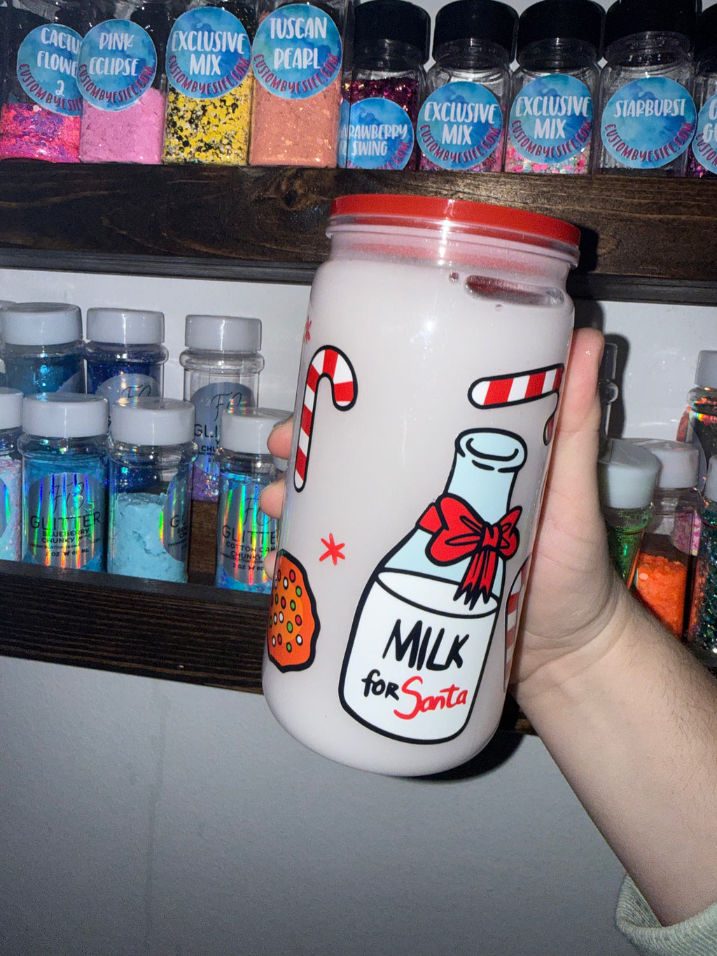 Premade! Glow in the dark milk for Santa